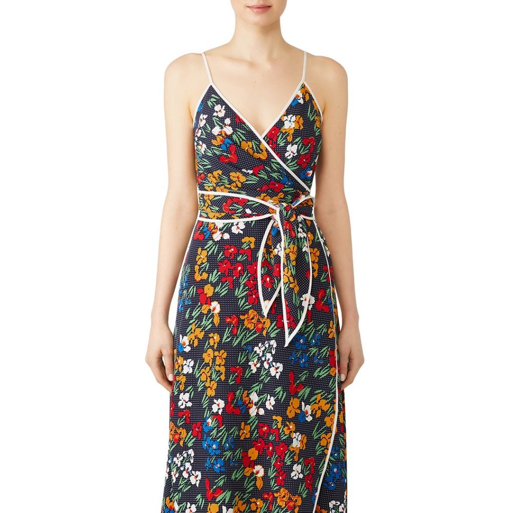 Tory Burch Floral Grotto Wrap Dress